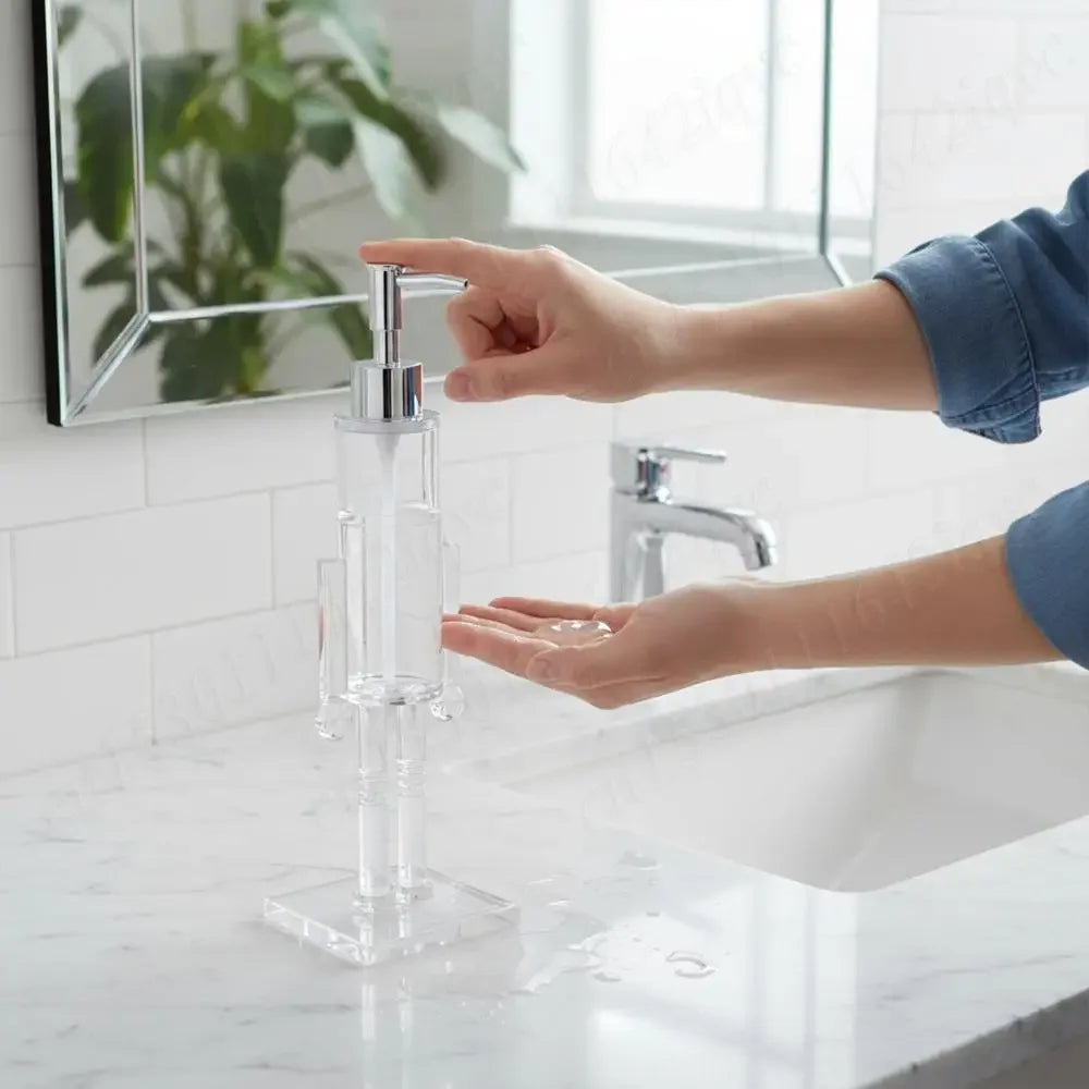 1/2PCS Christmas Nutcracker Soap Dispenser Clear Lotion Container Hand Soap Dispenser Xmas Kitchen Bathroom Counters Decoration